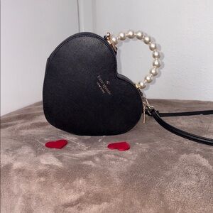 Kate Spade Heart Bag with Gold and Pearl accents